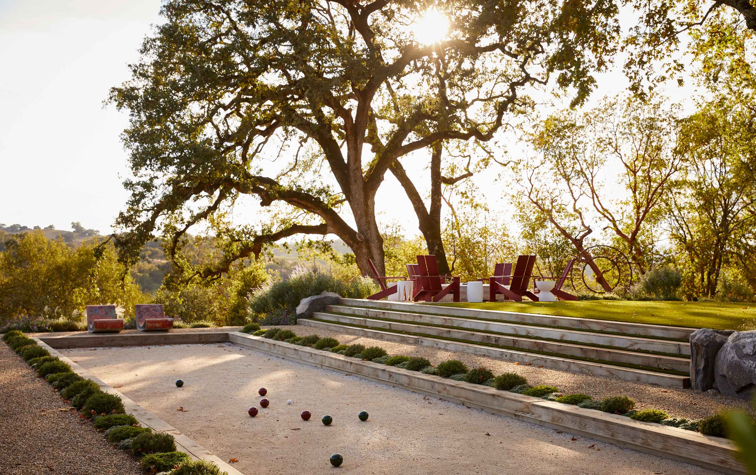 Wine bocce ball pit