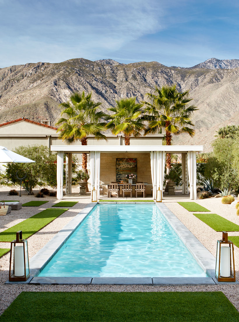 cabana and lap pool