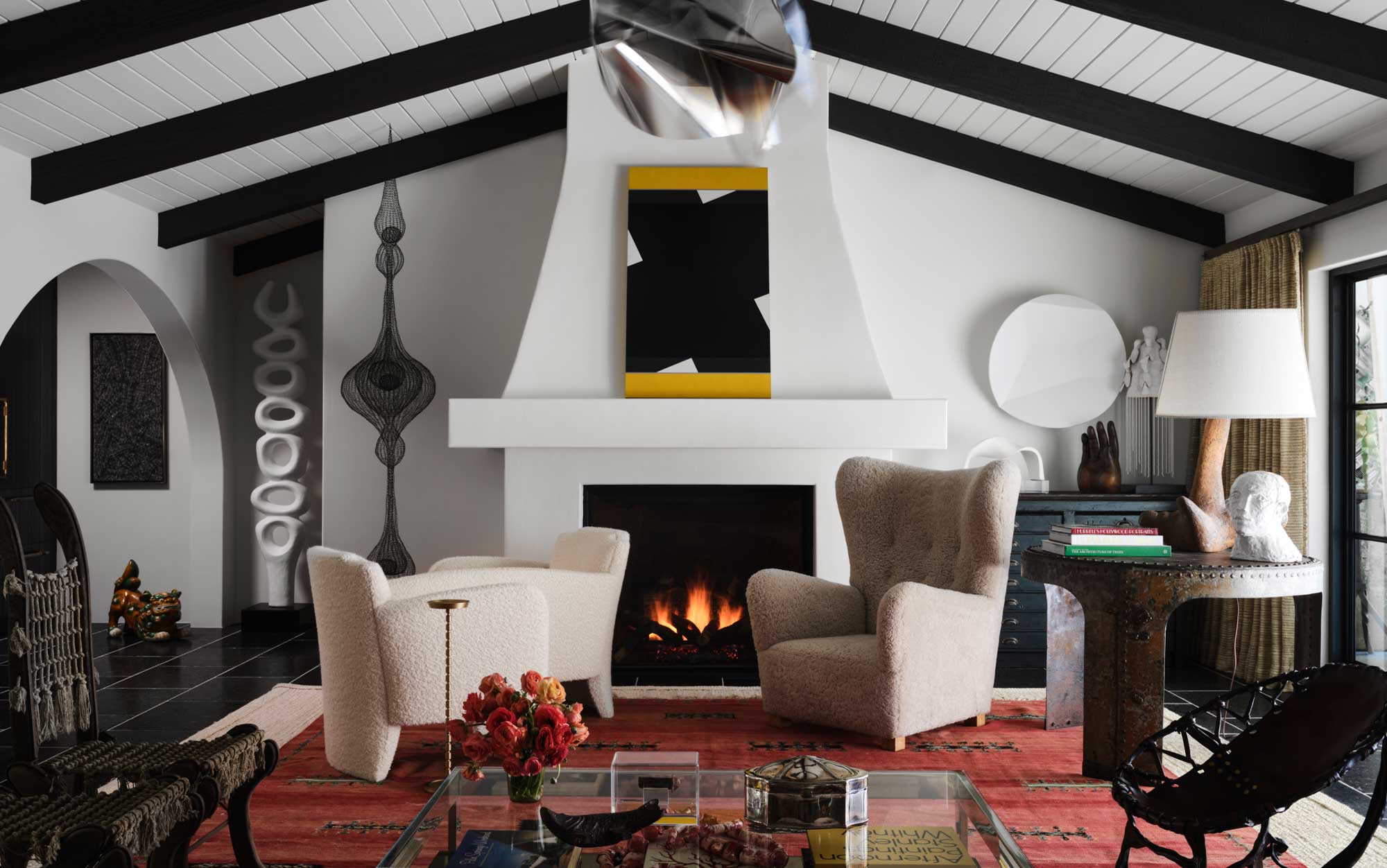 Vaulted living room