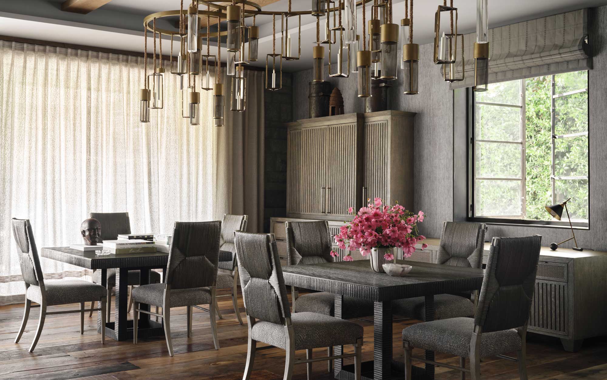 Gray dining room