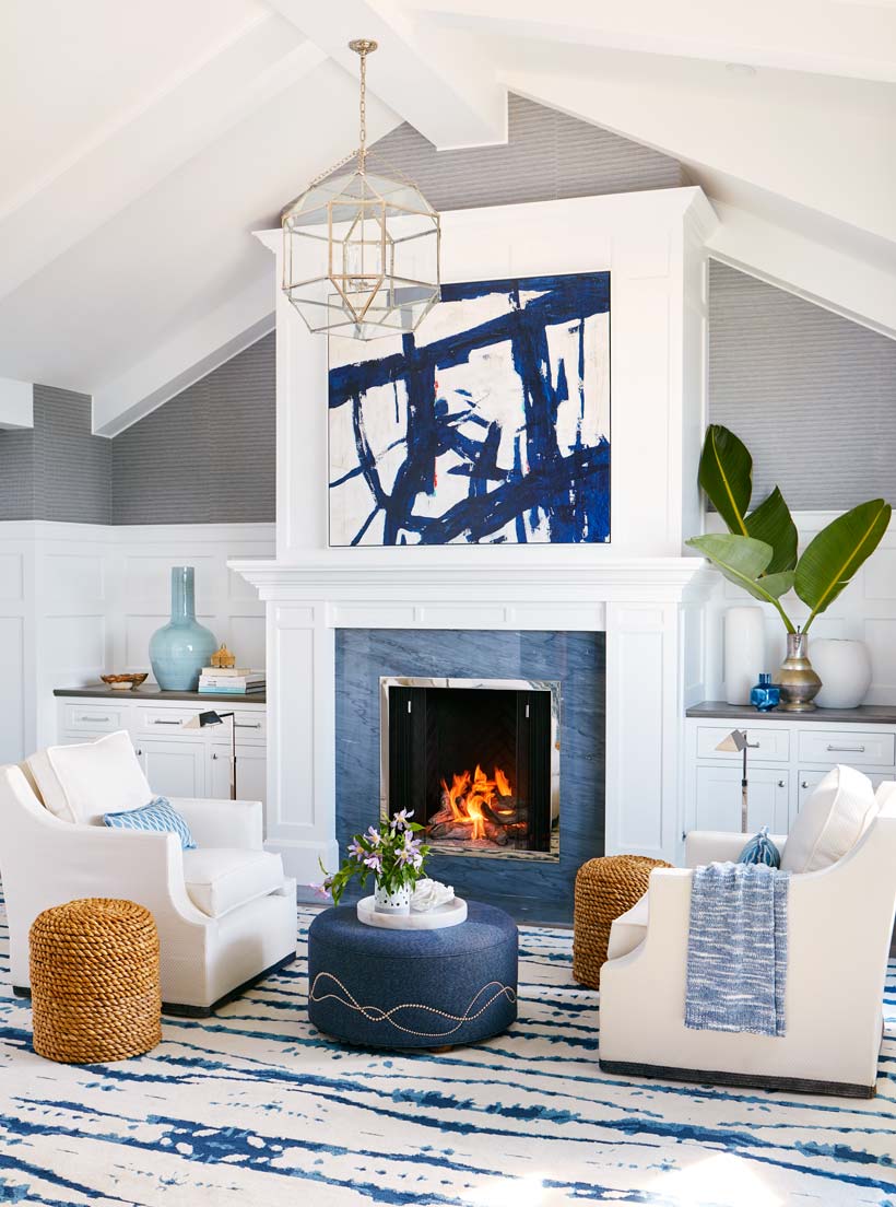 Master bedroom fireplace