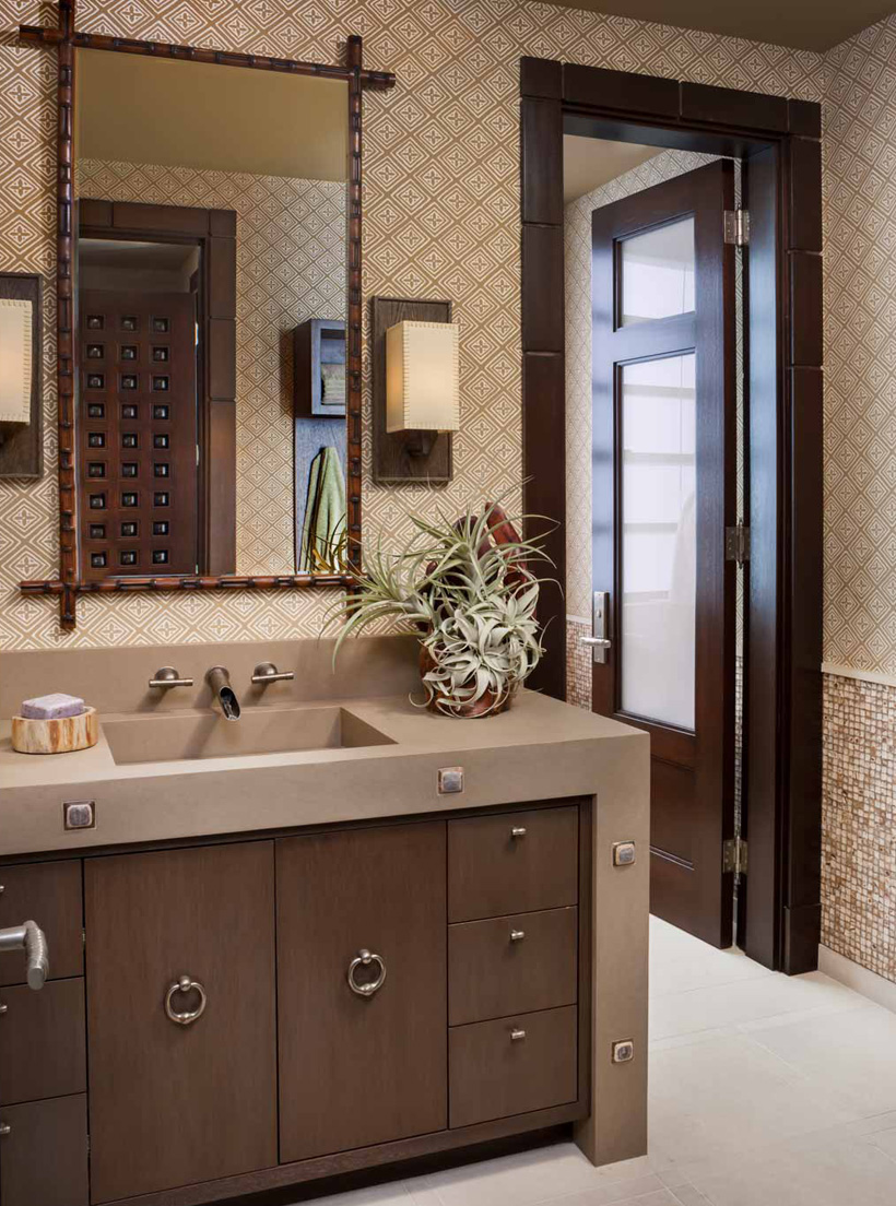 brown bathroom vanity